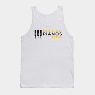 Dueling Pianos.Vegas Black & Yellow Keys Tank Top